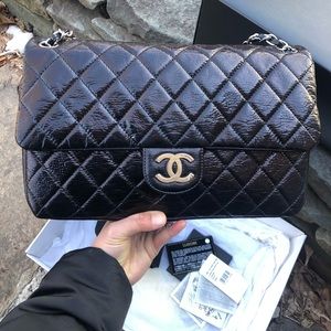 Authentic Chanel classic‎ Ombry Melrose Jumbo Flap